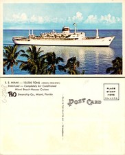 Miami FL Miami Beach Nassau Cruises Steamship Co. Postcard 62568 picture