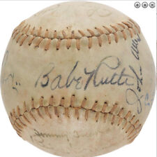 1930s Yankees/Cardinals Signed Baseball w/Babe Ruth & Lou Gehrig PSA/DNA 188249 picture