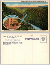 Penn Wells Hotel Wellsboro PA Postcard picture
