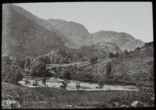 ANTIQUE Magic Lantern Slide A PASS OR BALLOCH IN THE TROSSACHS C1890 PHOTO picture