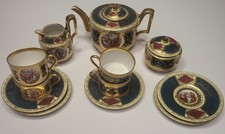 Antique Hand-painted Gilded Porcelain Royal Vienna Tea Set picture