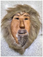 Vintage 60's Eskimo Caribou Skin Mask #2 Elijah Kakinya picture