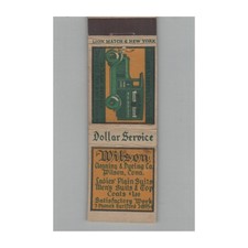 1920s-1930s Universal Match Matchbook Cover Wilson Cleaning & Dyeing Wilson CT picture