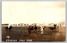 Rare 1912 RPPC Schofield Barracks Hawaii US Army 5th Calvary Polo Game Postcard picture