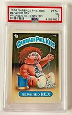 PSA 3 - 1986 Topps Garbage Pail Kids 174b REPAIRED REX Card GHOST GREEN 10 ERROR picture