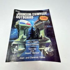 Seloc Johnson Evinrude Outboard Repair Manual 1971-1989 Blue White 1-2 Cylinder picture