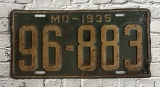 1935 Missouri License Plate 96-883 picture