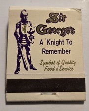 Sir George’s A Knight To Remember Restaurant Vtg Unused Matchbook Arizona 021 picture