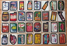 Vintage LOT of 32 Topps WACKY PACKAGES Series Non Sports Card Stickers 1970's picture