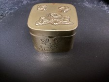 Antique Japanese brass and copper Pill Snuff stamp box picture