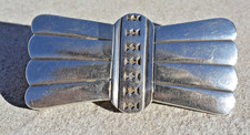 VINTAGE 1940-50's Native NAVAJO American Sterling Belt Buckle Stamp WT 1st Owner picture