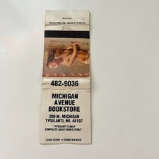 Michigan Avenue Bookstore Ypsilanti MI Vintage Matchbook Cover TMB87-1 picture