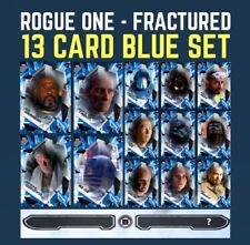 ROGUE ONE-FRACTURED 2021-BLUE SET-13 CARDS-TOPPS STAR WARS TRADER picture