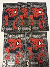 Spiderman #1 x5 Copies 1990 Silver Cover Marvel Torment Todd Mcfarlane *Q9 picture