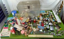 Vintage Wilson Sewing Box LOADED Thread Notions Dressmaker’s Scissors BUTTONS ++ picture