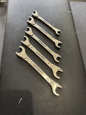 Vintage 5 Piece A&S Tools Double Open End Alden Wrench Set SAE And Metric picture