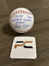 Pete Rose Donald Trump Signed Baseball Make America Great Again MAGA ProCert COA picture