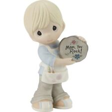 Precious Moments Boy with Painted Rock Figurine - Blonde picture