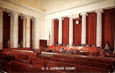 US Supreme Court Courtroom Washington DC Interior vintage postcard c511 picture