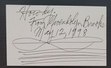 GWENDOLYN BROOKS AUTOGRAPH SKETCH HOWDY 1ST AFRICAN AMERICAN PULITZER AUTHOR A picture