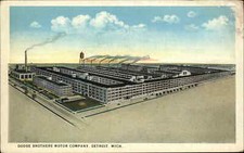 Detroit Michigan MI Dodge Brothers Motor Co Factory c1920s-30s Postcard picture