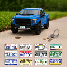 Custom RC car license plate | scale model 50 States | Fits 1/8, 1/10, 1/12, 1/14 picture