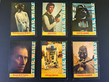 Six Vintage 1977 Wonder Bread Star Wars Cards # 3-6, 8 & 11 with Darth Vader picture