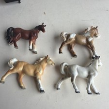 Lot Of 4 VTG Ceramic Glossy Horses, 1950s And Older, Mixed Lot Made In Japan EUC picture