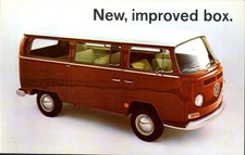 Volkswagen Bus Type 2 New Improved Box - Advertising Postcard - circa 1968 picture