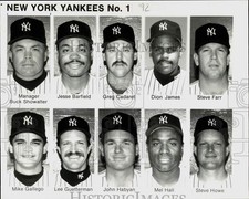 1992 Press Photo New York Yankees Baseball Manager & Player Headshots picture