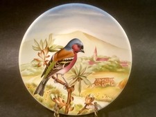 Vintage French Faience Plate Chickadee Bird picture