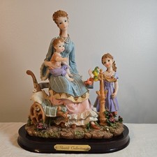 Vintage Figurine Woman With two children outside.- GENTILI COLLECTION picture