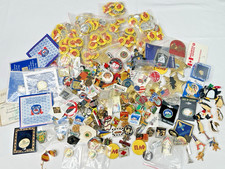Huge VTG Lapel Pin/Button Lot 2 + Lbs Novelty Souvenir Advertising - RARE Pieces picture