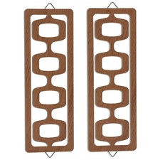 2pcs Mid Century Modern Geometric Wall Art Decor - Brown Home Decoration picture