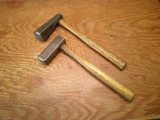 Pair (2) Dog Head Blacksmith Hammer 2-1/2 lb  3-1/2 Llb Shop Made picture