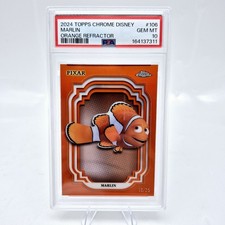 2024 Disney Topps Chrome Marlin #106 PSA 10 Orange /25 Color Match picture