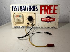 Old Ray-O-Vac Free Battery Tester Sign Old Rayovac Test Batteries Advertising picture
