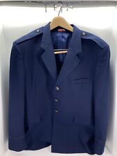 USAF Air Force Officer Service Dress Coat Jacket Men 44R Blue 3 Button Uniform picture