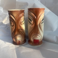 Vintage Set Of 2 The Mainlander St Louis Tiki Glasses Mug Tongue Out picture