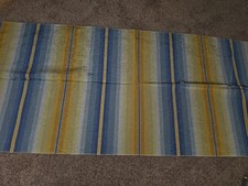 Vintage French Gros De Vence Fabric Sample MCM Stripe Cotton Fibranne 25x57 picture
