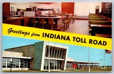 eStampsNet - Advertising Glass House Restaurant Indiana Toll Road Postcard  picture