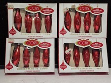 4 BOXES 16 TOTAL Vintage Coby RED GLASS 5.5