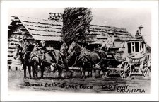 Pawnee Bill's Stage Coach Old Town Oklahoma RPPC Real Photo Postcard Kodak picture