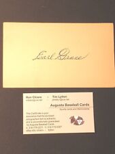 Earl Grace Autographed Index Card,Postmarked 1950,Augusta Cards Auth, StatsFront picture