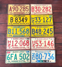 RARE LOT OF 10 MINNESOTA LICENSE PLATE PLATES 1962 1963 1964 1965 1968 1969 1970 picture