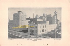 rare antique 1898 photo print MAIER & ZOBELIEN BREWERY Los Angeles CA + TWO ADS picture
