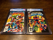 Marvel Secret Wars #1 and #2 Lot 1984 Comic CGC 9.6 and CGC 9.4 WHITE PAGES picture