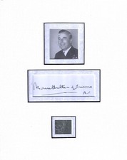Lord Louis Mountbatten, Signature and Lock of Hair, British Royalty picture
