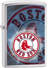 Boston Red Sox Logo MLB Baseball Sports Brushed Chrome Zippo Lighter picture
