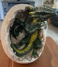 Ebros Green Earth Dragon Hatchling Breaking Out Egg Shell Figurine 5